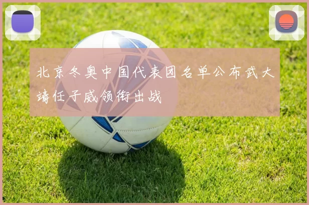 北京冬奥中国代表团名单公布武大靖任子威领衔出战